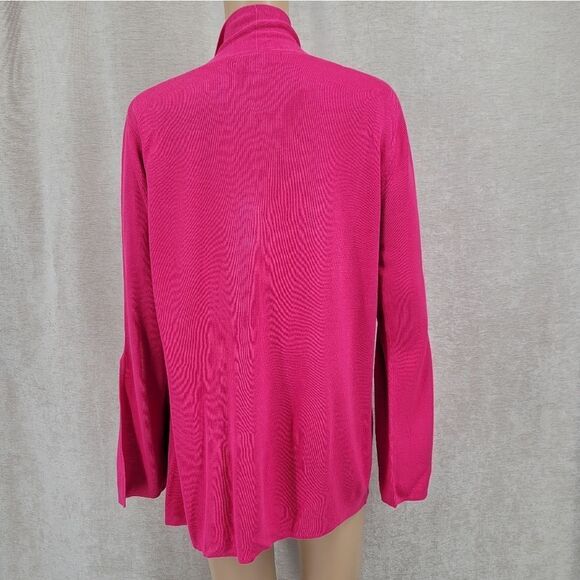 Diane Von Furstenburg Pink Silk Open Cardigan Floral Embroidery Split Cuffs NWT - Picture 6 of 14